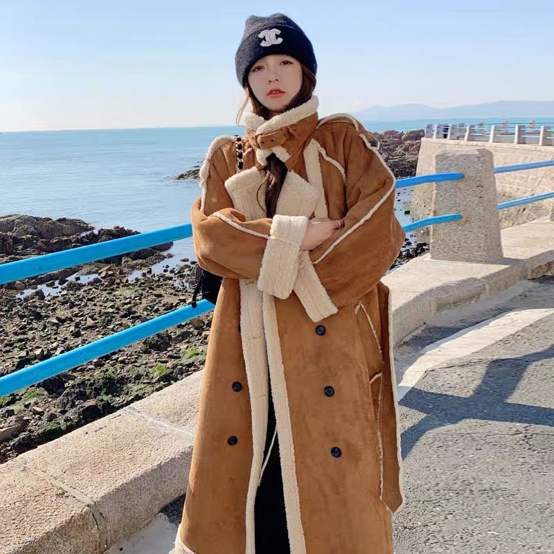 2023 new design niche cotton coat mid-length winter cotton coat