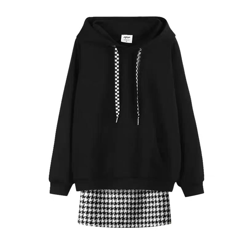 High end loose drawstring hooded sweatshirt for women 2023 spring