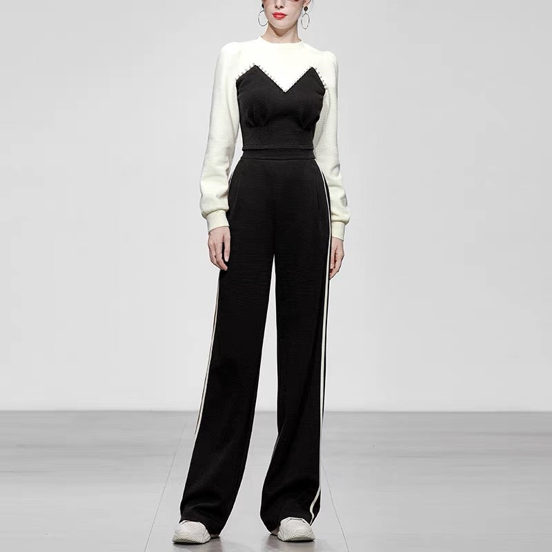 ZARA NEW WOMAN TUXEDO TROUSERS WITH CONTRASTING WAIST PANT BLACK