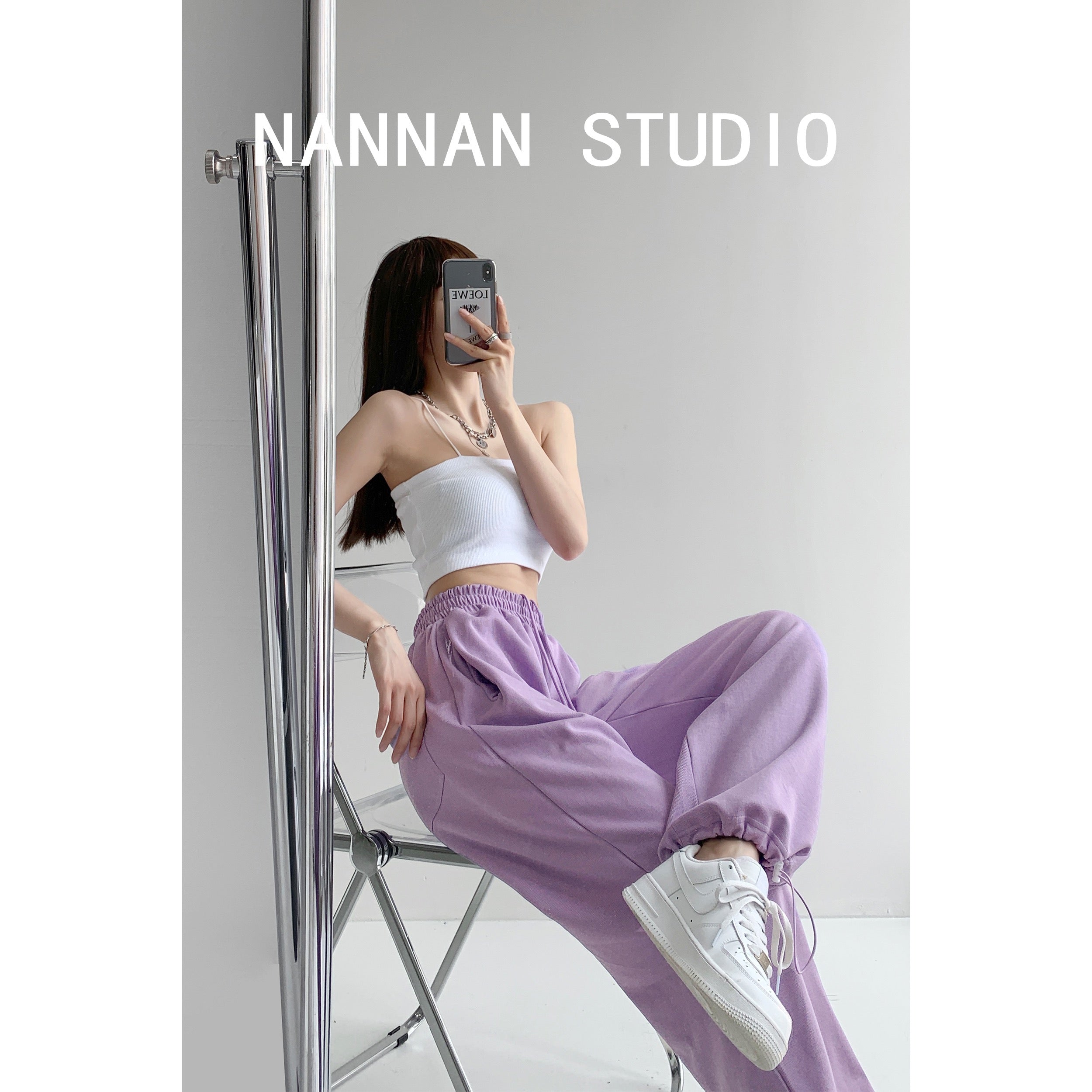 Hot girl blogger style loose sports pants women's spring and summer ne –  Lee Nhi Boutique