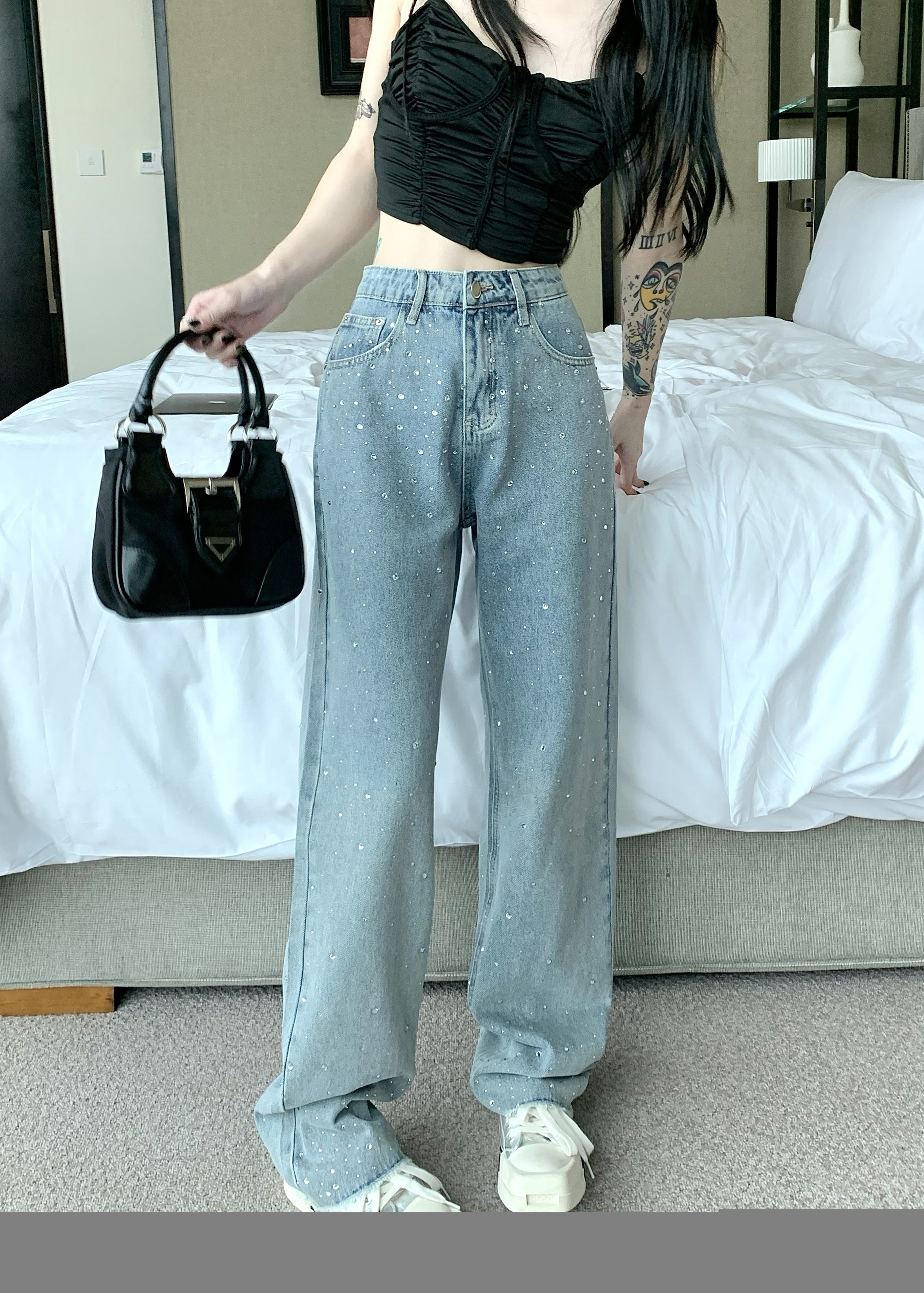 Denim Jegging Crop - Blue Diamond