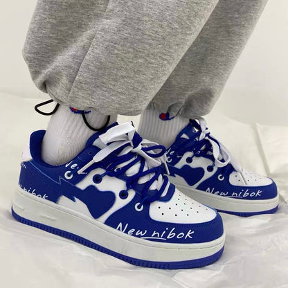 Klein blue niche original love casual sneakers men's ins Hong Kong style college trend all-match couple sneakers