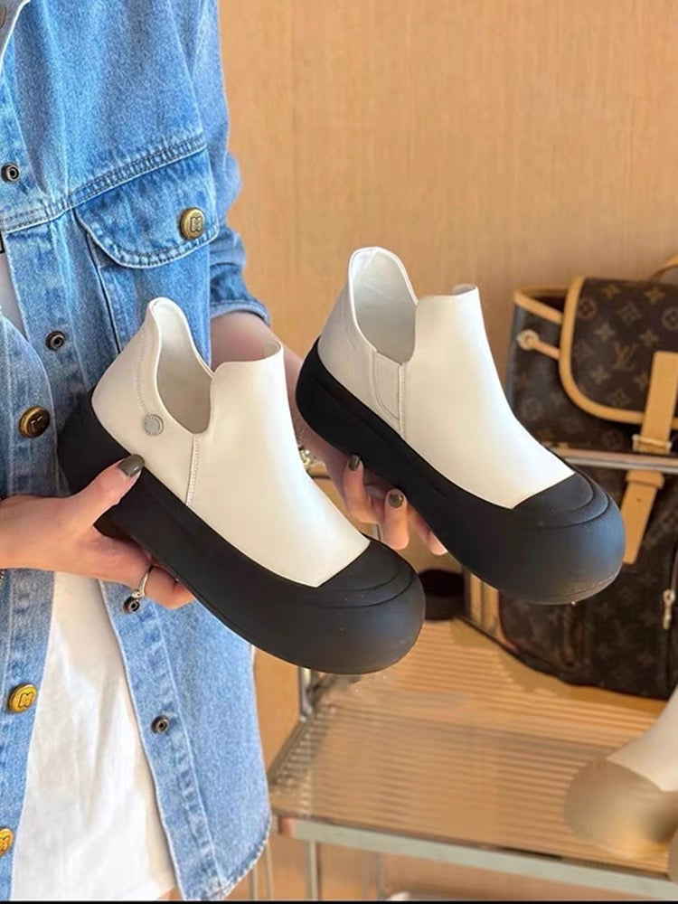 Niche ugly cute shoes new 2023 hot style women's summer super hot thick bottom small white shoes slip on casual sports shoes