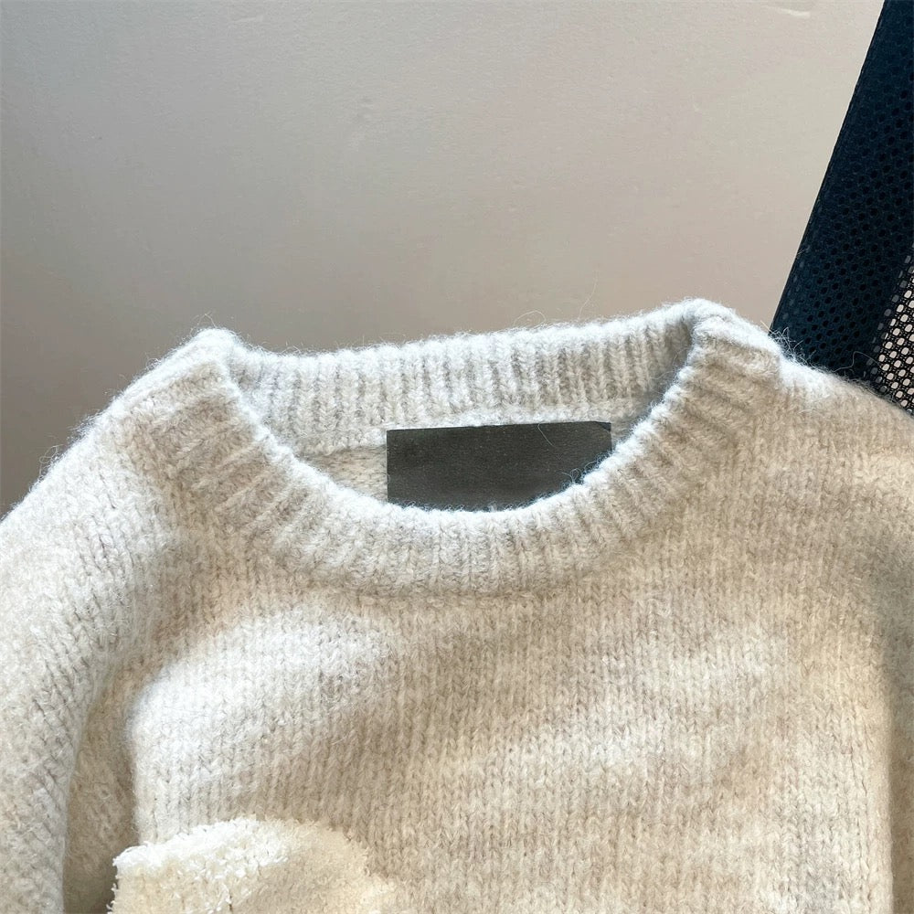 Milk fufu lazy gentle style cute cat soft waxy sweater men and women autumn and winter high-end small knitted tops