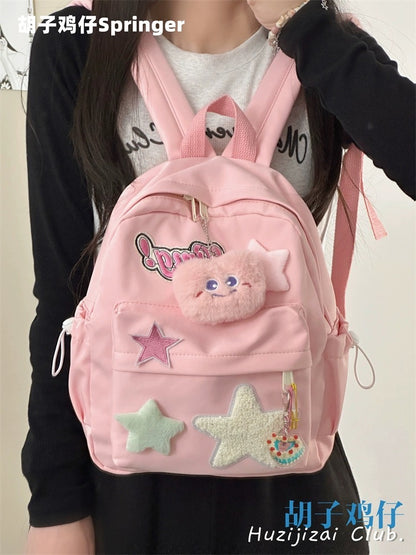 Japanese cute sweet girl girl mini backpack female Korean dopamine star mini backpack light small backpack