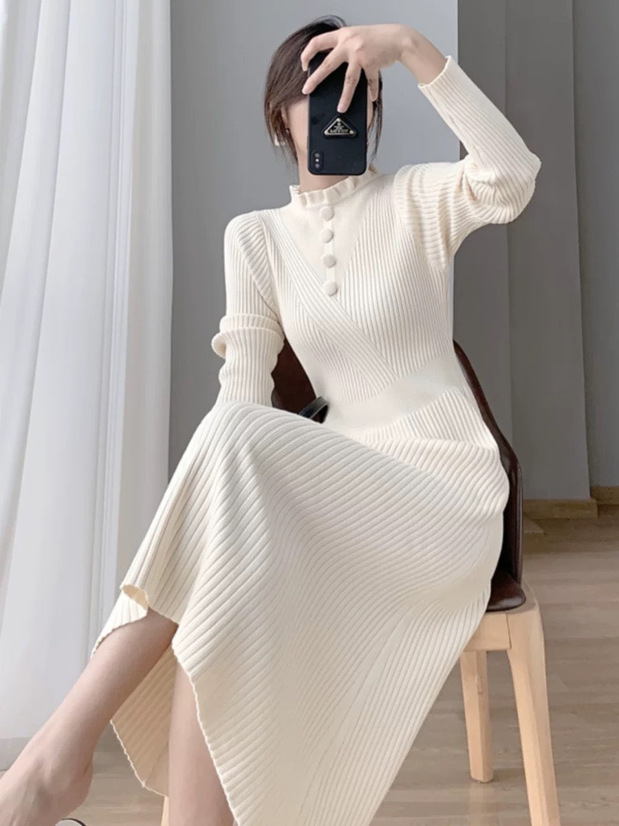 2023 Autumn/Winter New Slim Fit Knitted Dress for Women Inner Wear