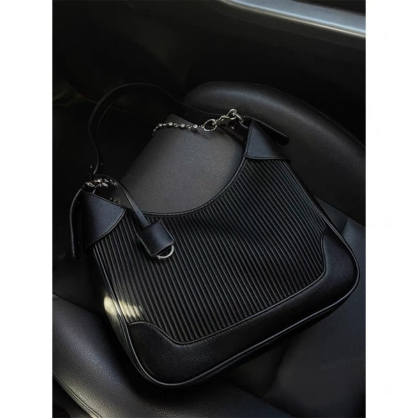 2023 New Fashion Commuter Style Cloud & Pleated Baguette Bag, Versatile  Shoulder & Crossbody Bag