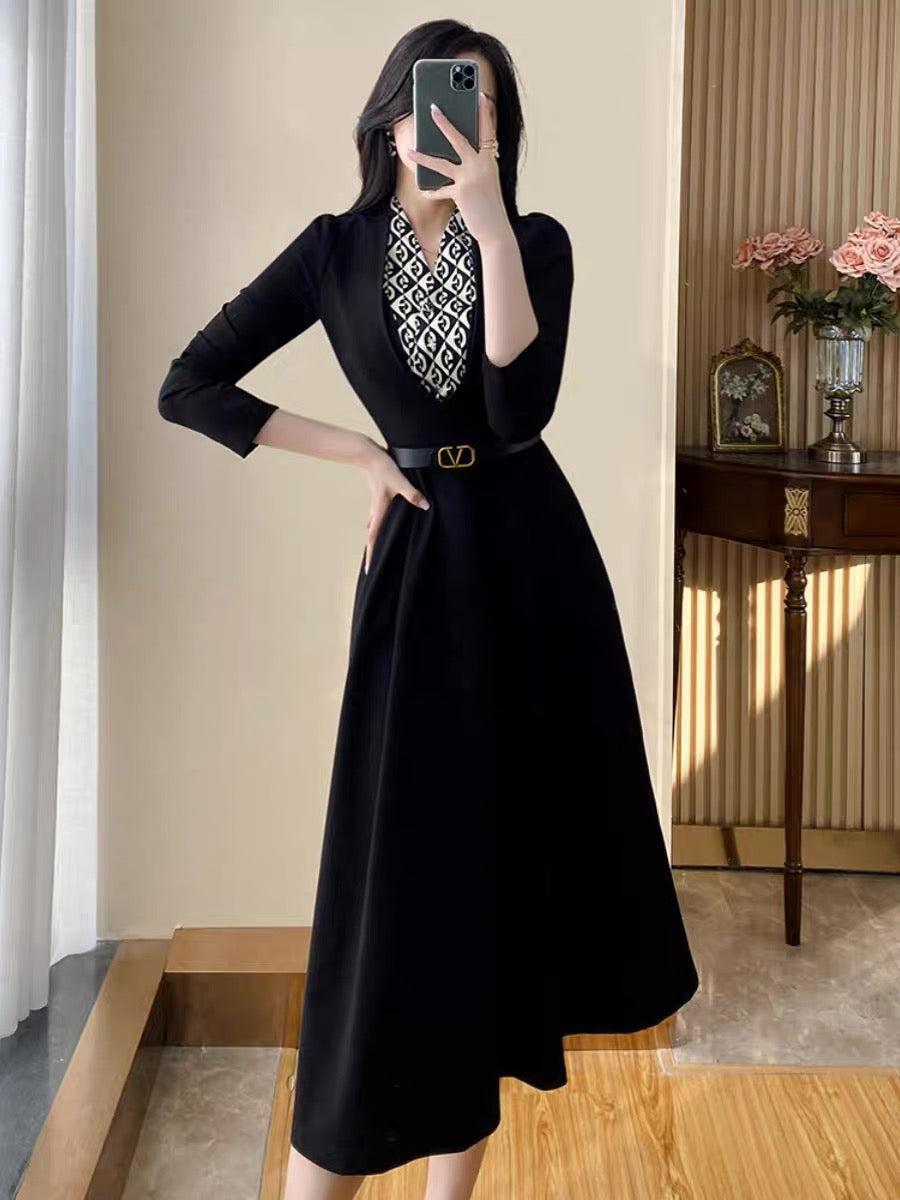 High-end professional dress for women in autumn 2023 new temperament w –  Lee Nhi Boutique