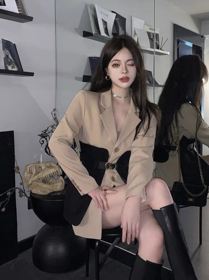 Autumn 2023 new women's casual suit jacket women's autumn and winter high-end fried street small suit long-sleeved top women