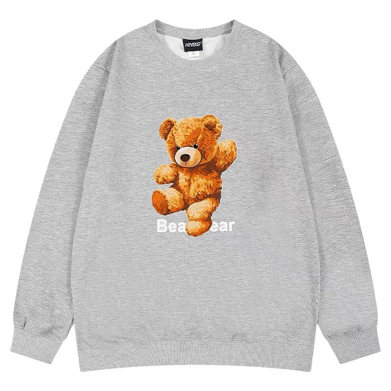 Men's Sweatshirt with Teddy Bear Print, NEW