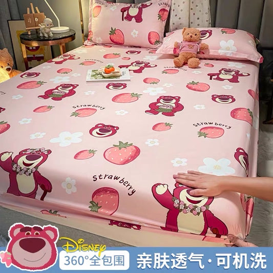 Disney fitted sheet one piece brushed non-slip fixed bed cover bed sheet all-inclusive mattress Simmons dustproof protective bed cover