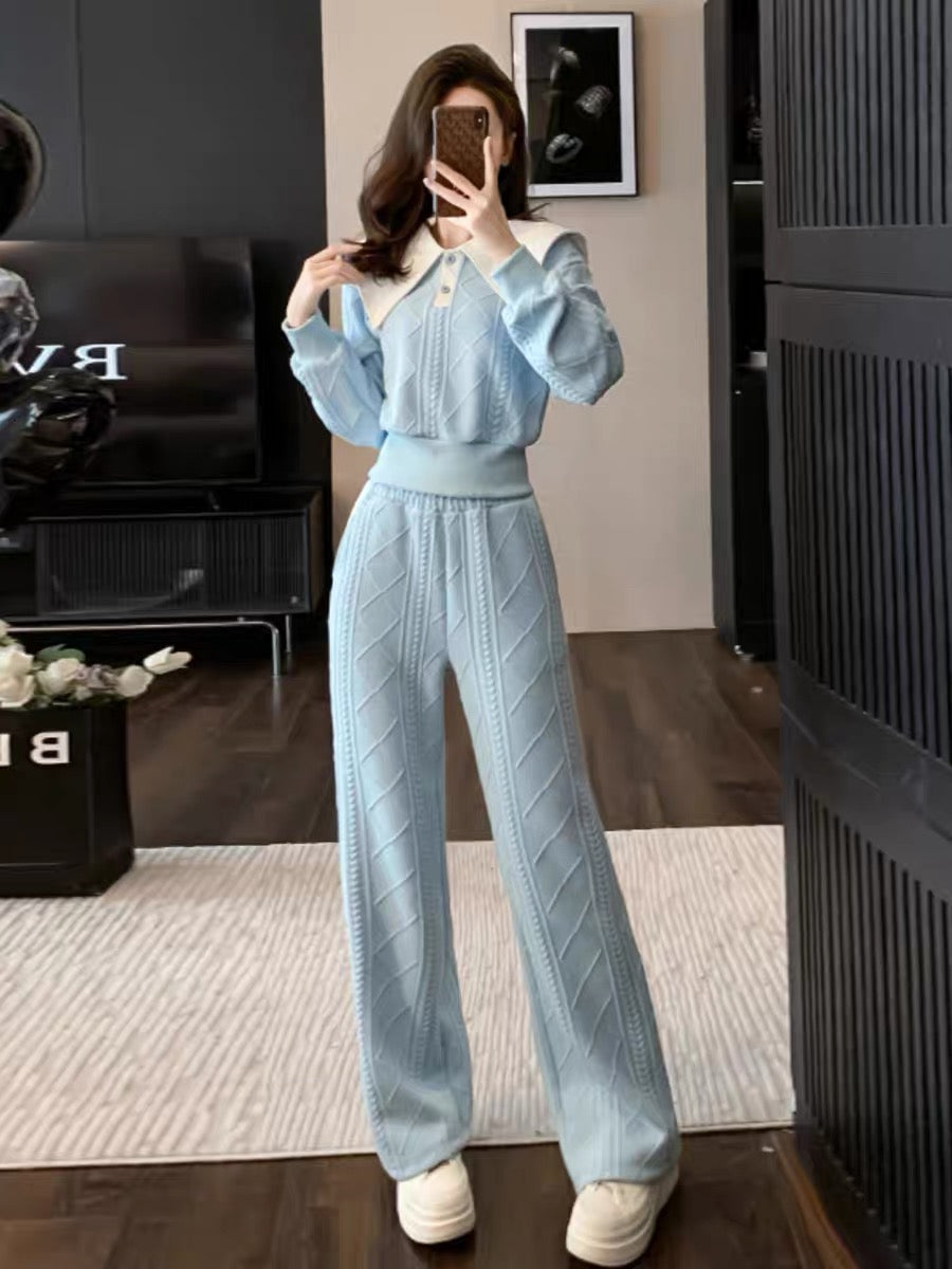 Contrasting flared jumpsuit