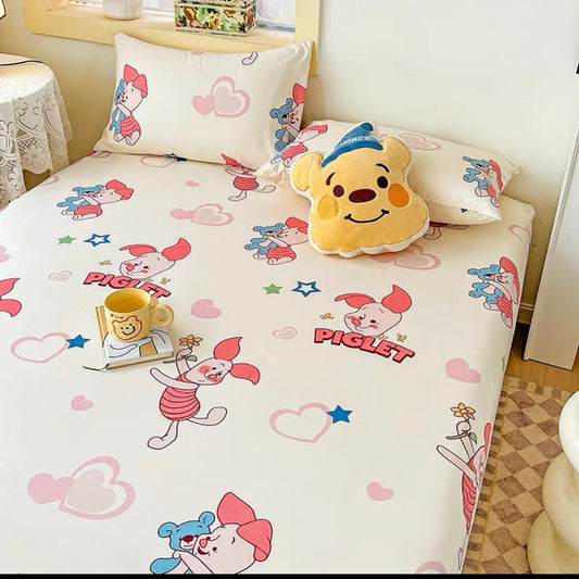 Class A Disney children's fitted sheet one-piece bed cover three-piece set cartoon mattress cover bed cover mattress protector