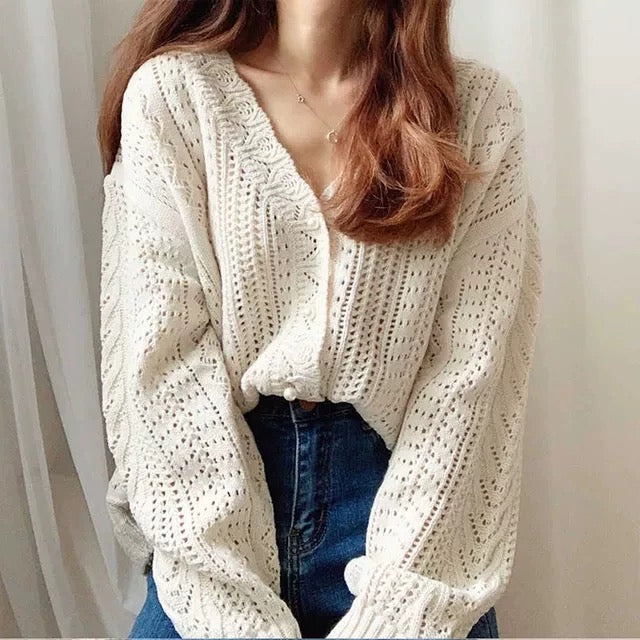 Large size women's early autumn loose 2023 early autumn tops early autumn slimming early autumn temperament slimming V-neck knitted sweater