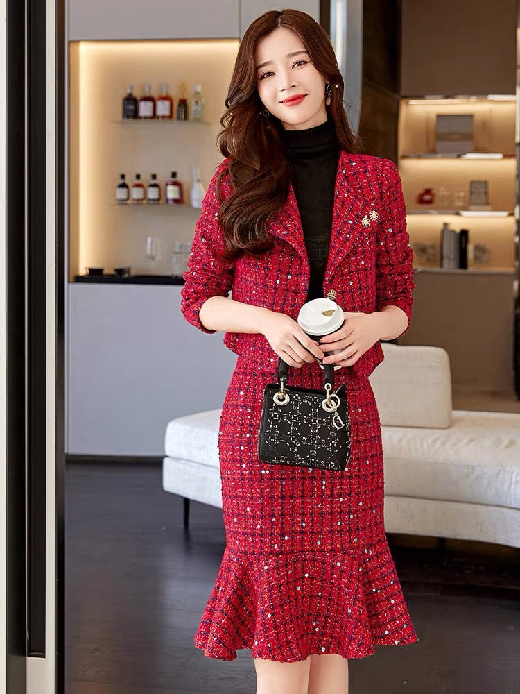 Spring 2022 Women Clothing Two Piece Plaid Long Sleeve and Skirt Set Casual  Dresses Fashion 2 Piece Dress for Women - China Dresses and Summer price