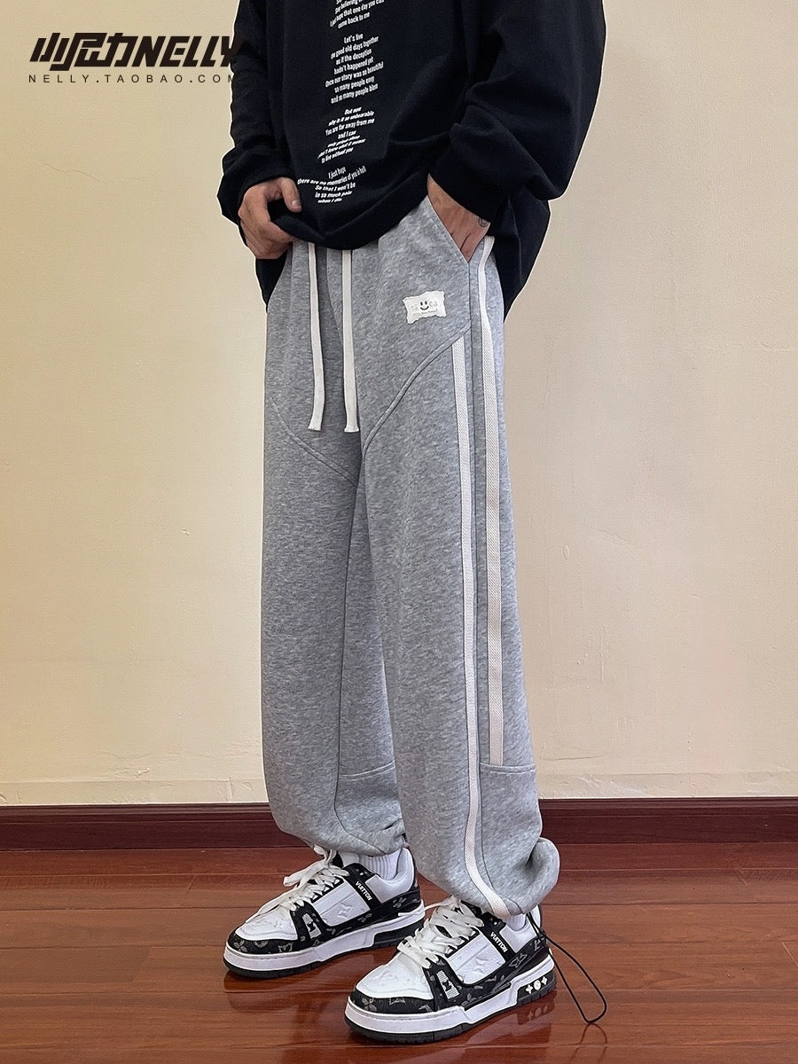 Hip-hop boy pants men's summer style student trend American high street loose straight wide-leg casual sports pants