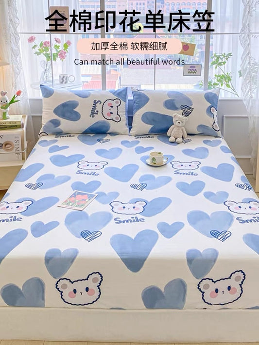 Fitted sheet one piece bed cover 2023 new bed sheet Simmons mattress protector bed cover pure cotton cotton mattress cover three