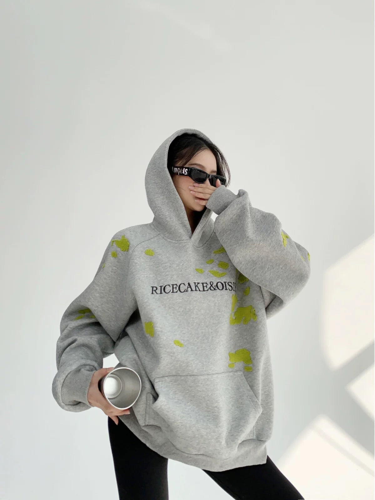 Feichai Spring and Autumn niche high-end thickened couple hoodie oversize loose towel embroidery hooded sweatshirt female trend