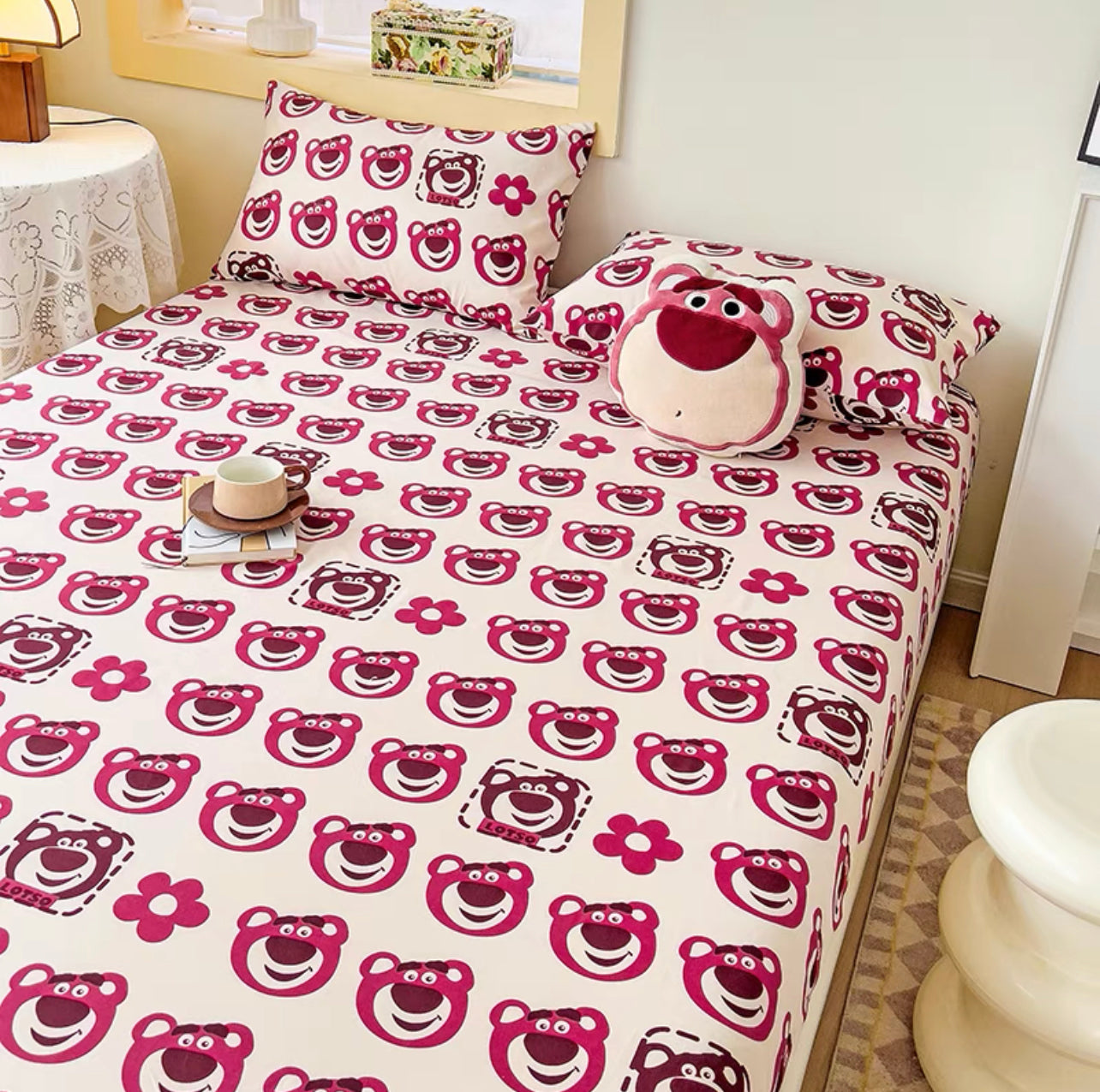 Class A Disney children's fitted sheet one-piece bed cover three-piece set cartoon mattress cover bed cover mattress protector