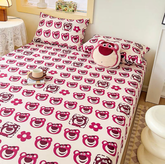 Class A Disney children's fitted sheet one-piece bed cover three-piece set cartoon mattress cover bed cover mattress protector