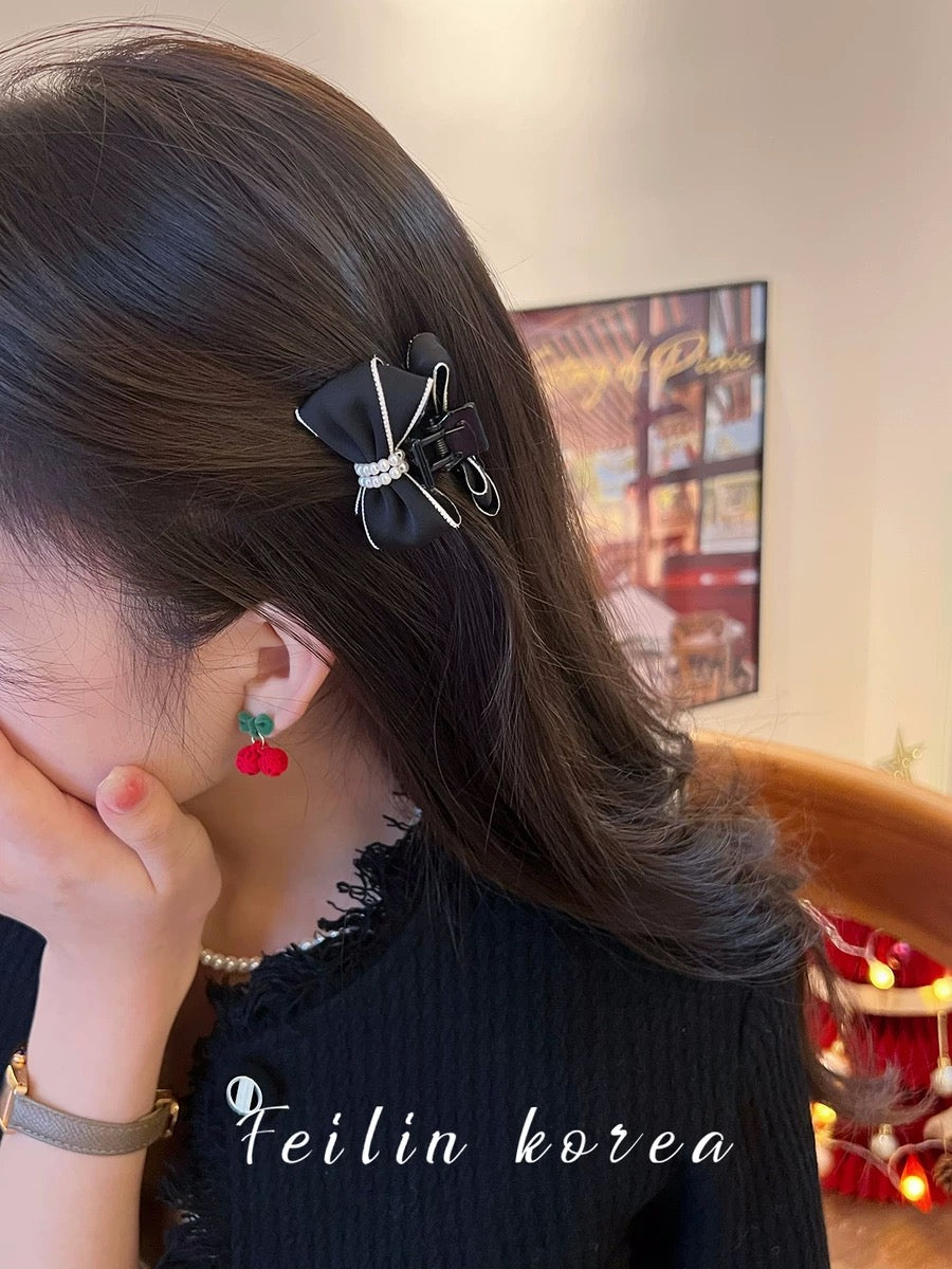 Mini exquisite cute princess hair clip forehead bangs side cherry