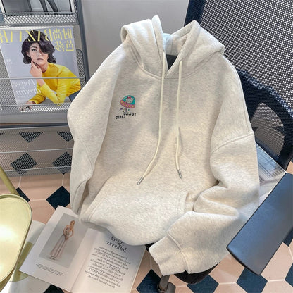 High-grade and cute kt cat hooded sweatshirt for men and women autumn and winter cityboy Japanese style plus velvet couple tops