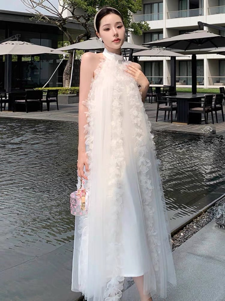 Morning gown wedding wedding engagement dress light wedding dress white loose light luxury high-level fugitive princess dress slim spring