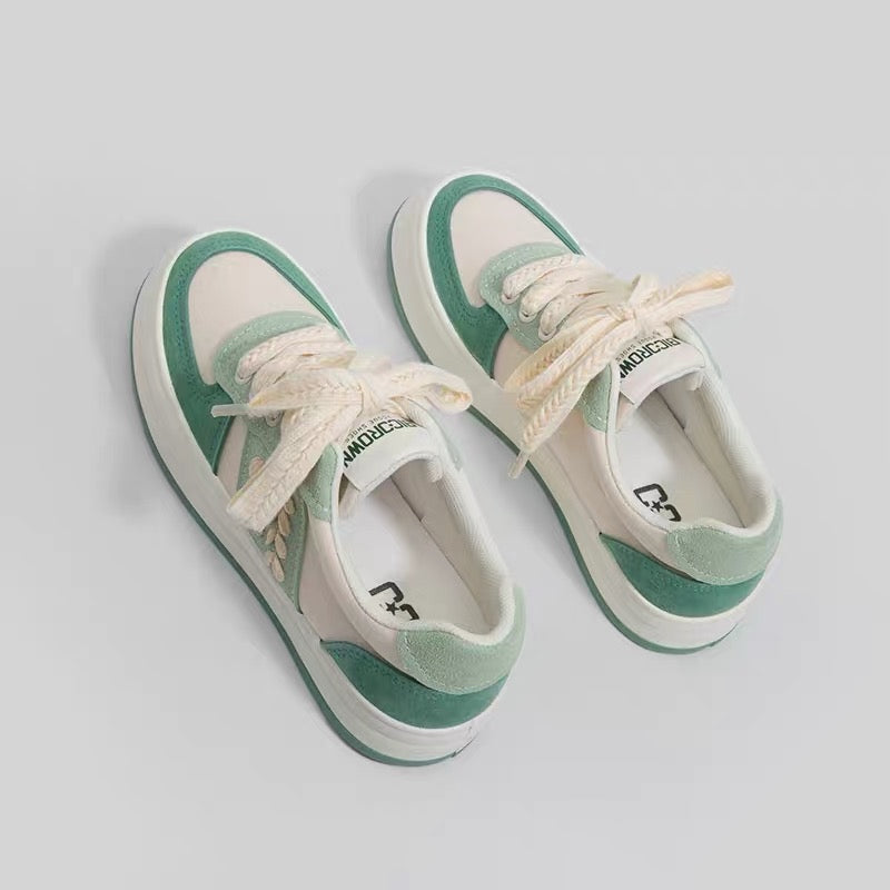 MISS small white shoes women's summer breathable 2023 new matcha green sneakers all-match soft bottom casual canvas shoes