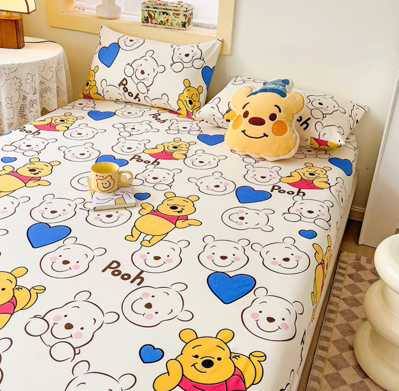 Class A Disney children's fitted sheet one-piece bed cover three-piece set cartoon mattress cover bed cover mattress protector