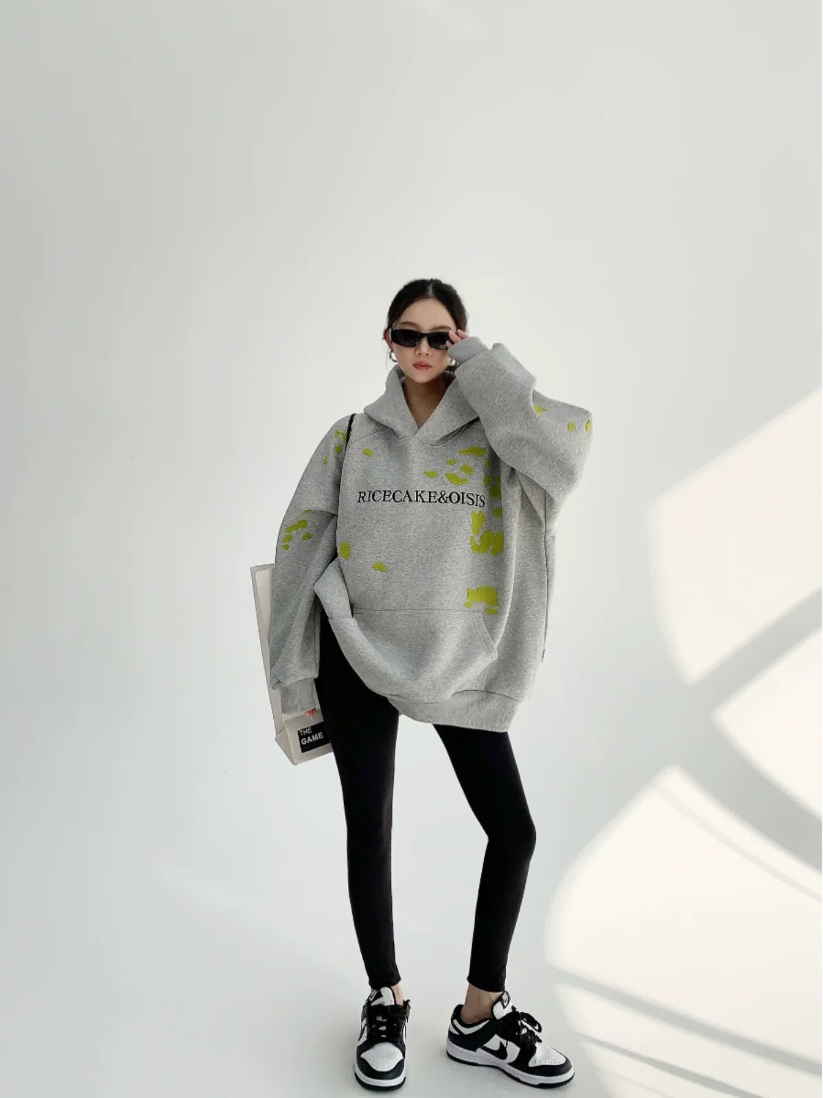 Feichai Spring and Autumn niche high-end thickened couple hoodie oversize loose towel embroidery hooded sweatshirt female trend