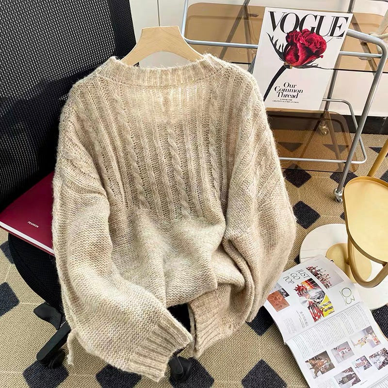 Designed lace-up thin pullover sweater for women in early autumn 2022 – Lee  Nhi Boutique