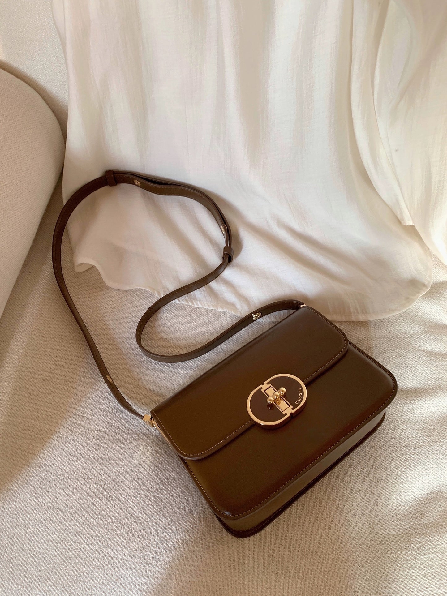 Nanfeng Chio2nd caramel square underarm bag women's 2023 new style this year's popular commuter shoulder Messenger bag