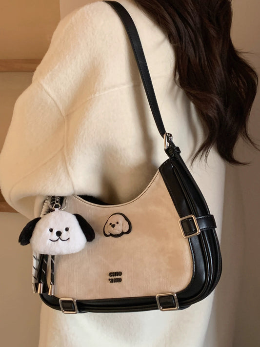 Nanfeng Chio2nd Bread Puppy Modern Track Tote Bag Women's High-end One-shoulder Crossbody Underarm Bag