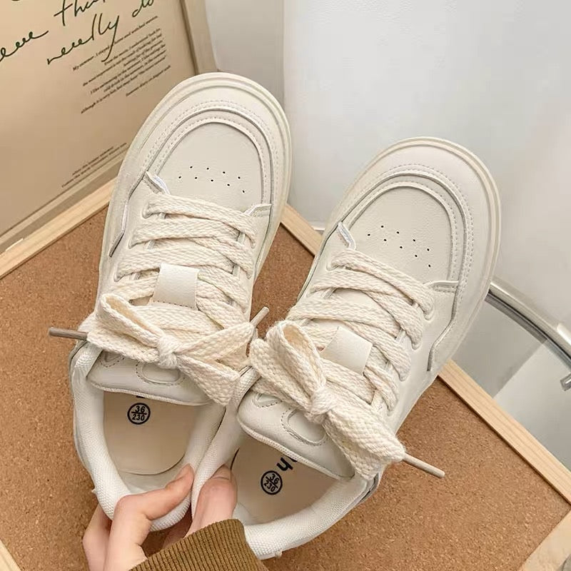 MISS home American retro European and American style shoes women's niche original thick-soled sneakers design spring and summer casual shoes