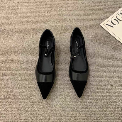 Small fragrant style pointed toe Mary Jane shoes women's shoes 2023 spring and autumn new niche design sense temperament celebrity single shoes