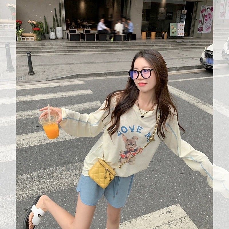 Zeng Xiaoxian Thin Long-sleeved T-shirt Sunscreen Shirt Casual Suit Women's Summer Style Wear