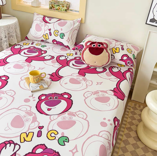 Class A Disney children's fitted sheet one-piece bed cover three-piece set cartoon mattress cover bed cover mattress protector