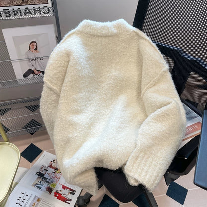 Korean style super good-looking three-dimensional cartoon doll soft waxy sweater men and women autumn and winter lazy style small knitted sweater top