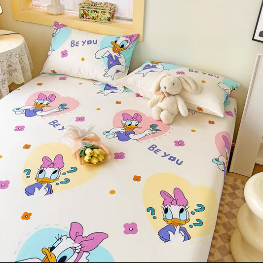 Class A Disney children's fitted sheet one-piece bed cover three-piece set cartoon mattress cover bed cover mattress protector