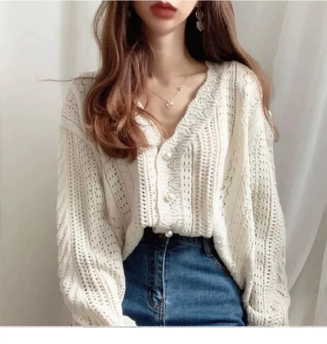 Large size women's early autumn loose 2023 early autumn tops early autumn slimming early autumn temperament slimming V-neck knitted sweater