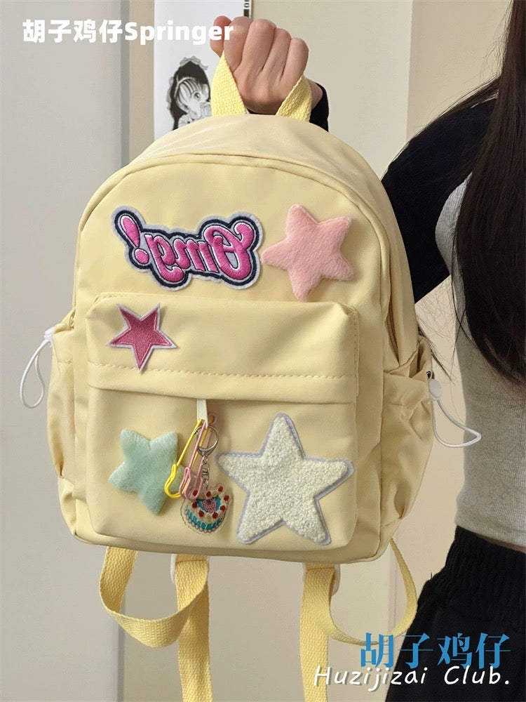 Japanese cute sweet girl girl mini backpack female Korean dopamine star mini backpack light small backpack