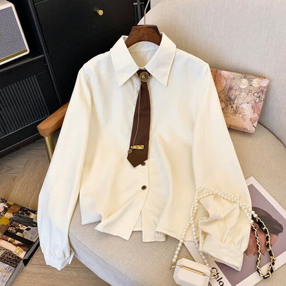 College style pink knitted vest 2024 new autumn sweet age-reducing lapel long-sleeved shirt two-piece suit top