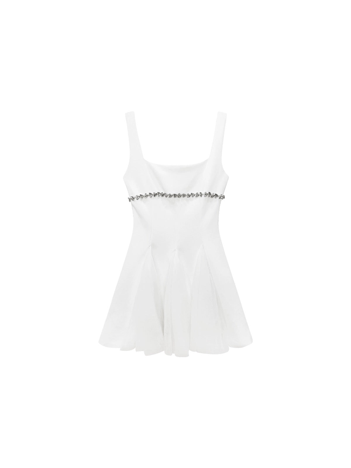 cchenchenchen angel is coming ~ white mesh diamond temperament suspender dress women's new summer design