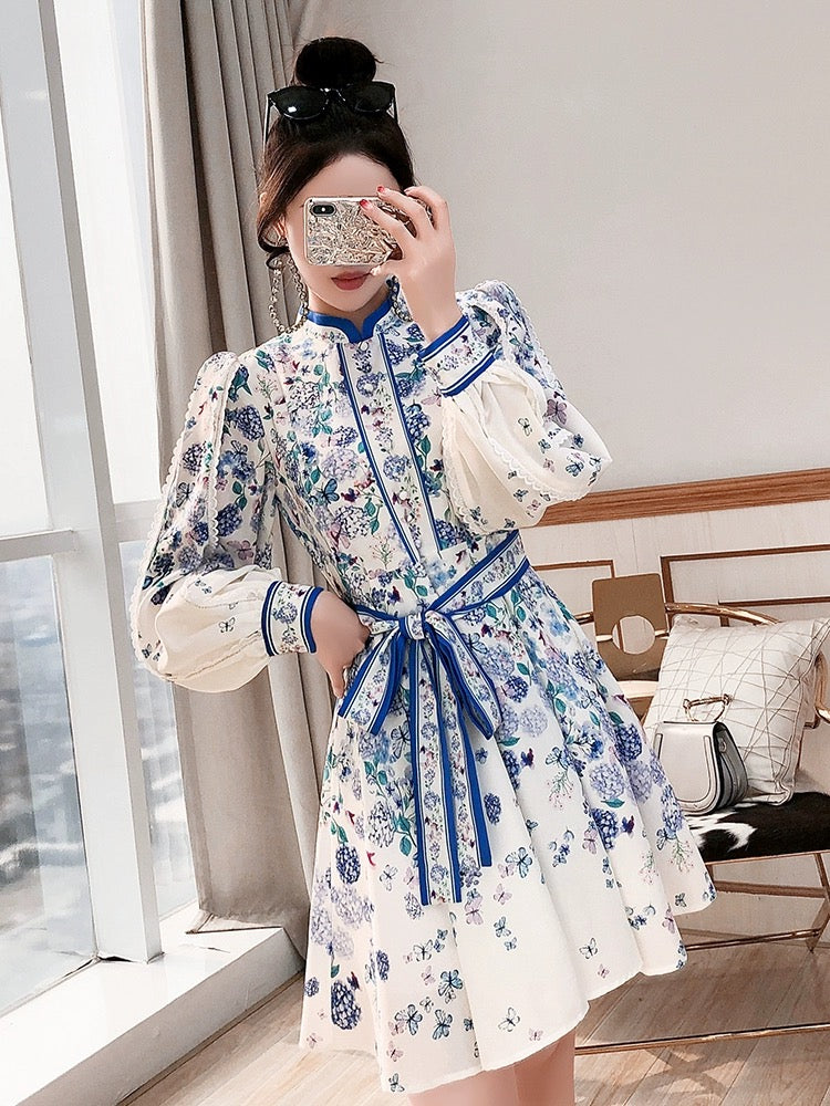 Tang suit Chinese style women's skirt spring 2024 new palace long-sleeved shirt method retro ethnic style dress