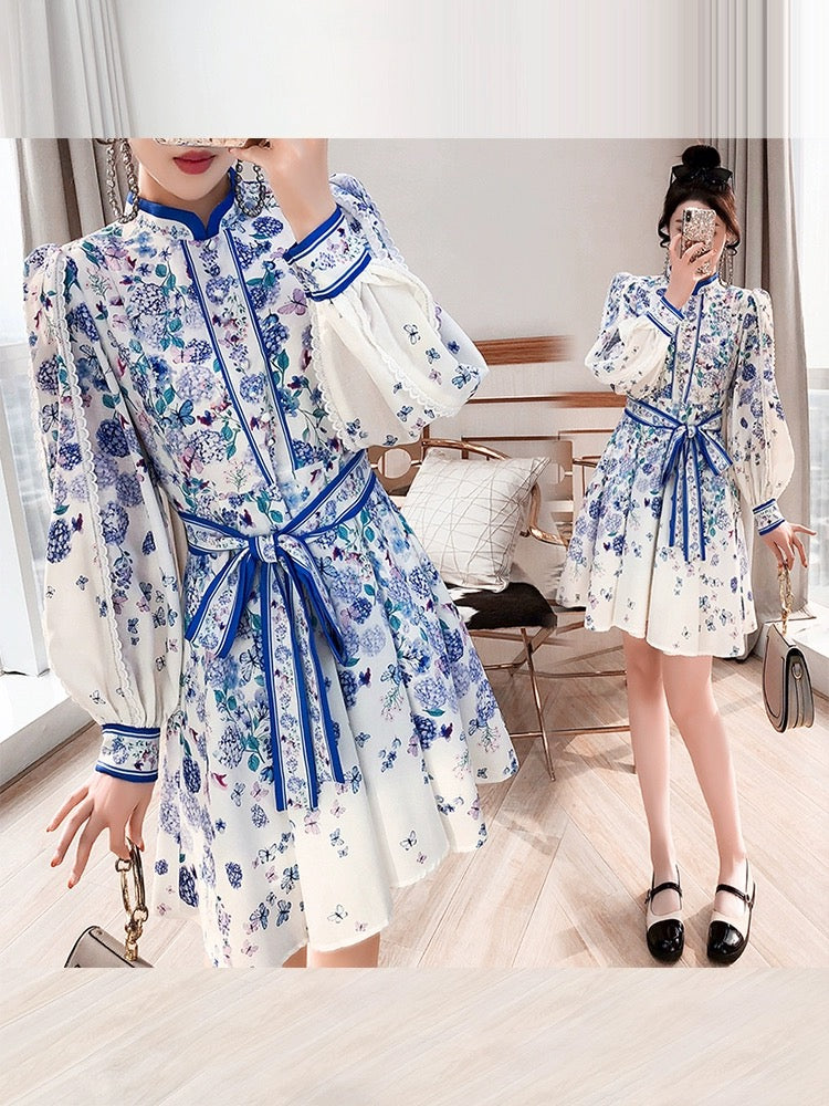 Tang suit Chinese style women's skirt spring 2024 new palace long-sleeved shirt method retro ethnic style dress