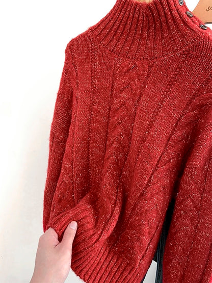 New Year's Red Turtleneck Sweater Women's Autumn and Winter Thickened 2024 New Hot Style Inner Bottoming Sweater Top