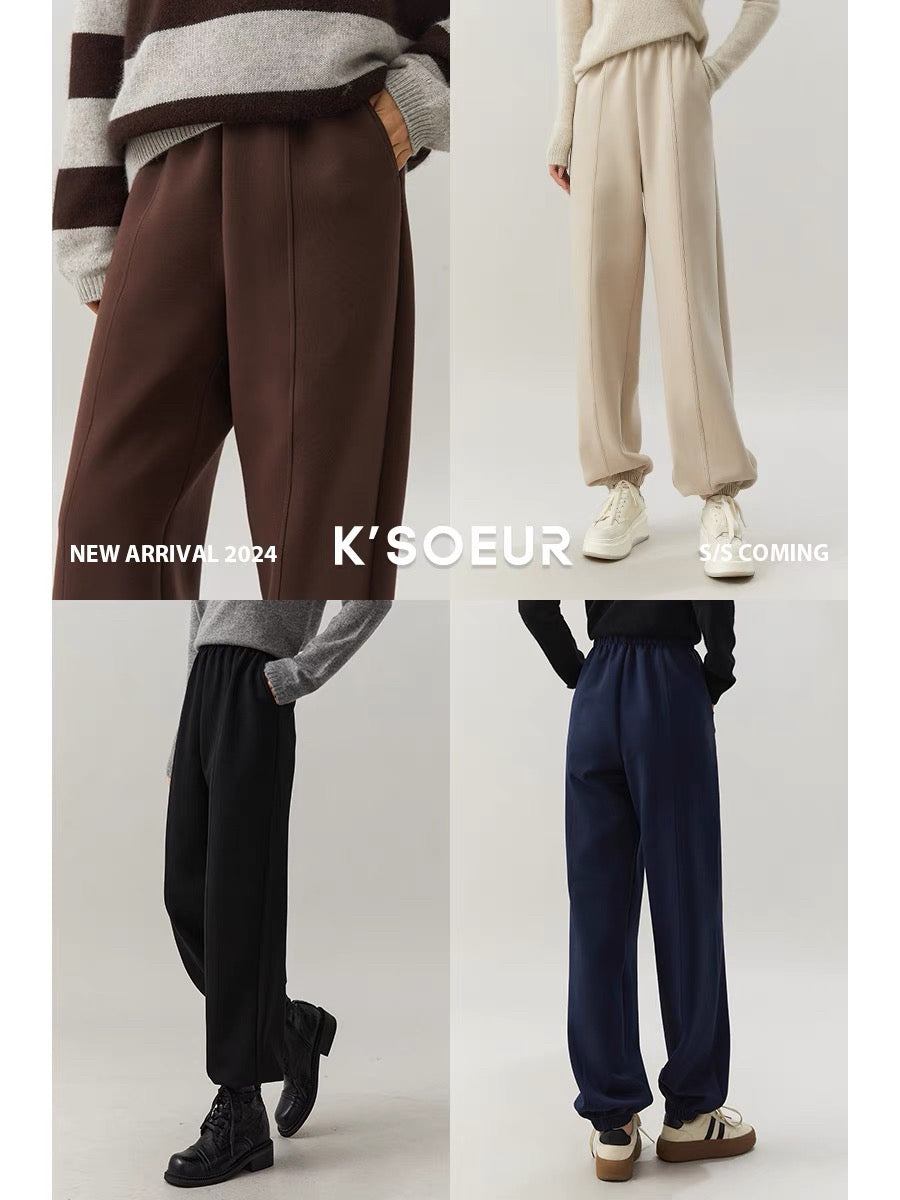 Sister K KSOEUR [Easy to wear] Light oxygen air sweatpants, easy, casual, easy to match and easy to wear sweatpants for women