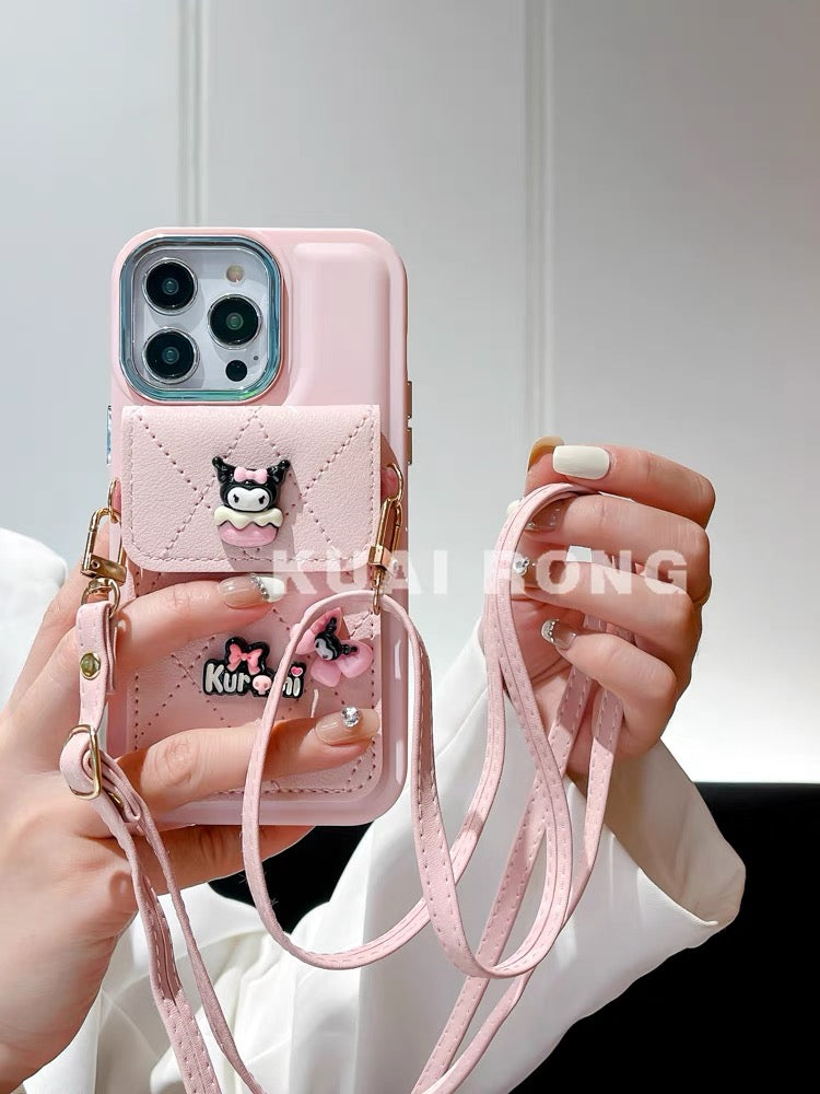 Cartoon three-dimensional Kulomi coin purse is suitable for iPhone14Promax