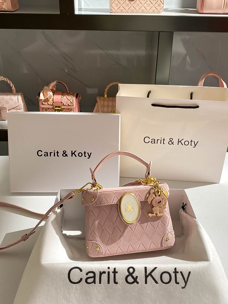 Carit Koty popular niche bucket bags this year 2023 new high-end pink box bag female hand