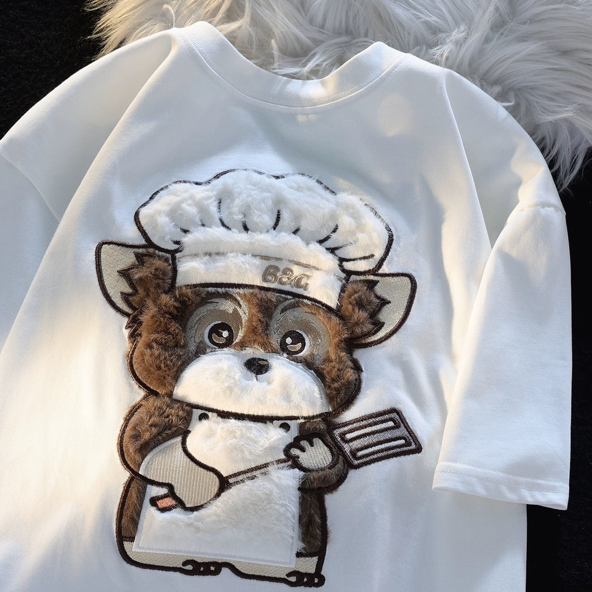 Summer Trend Cartoon Bear All-match T-shirt - Kawaii Fashion Shop